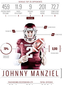 Team infographics, Johnny Manziel, Texas A&M, Player Infographic, College Football, Infographic, SEC